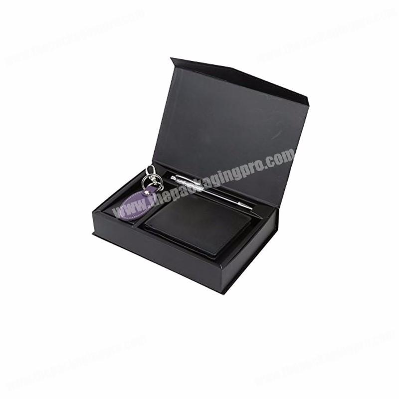 Custom Luxury Printed Black Wallet Packaging Gift Box