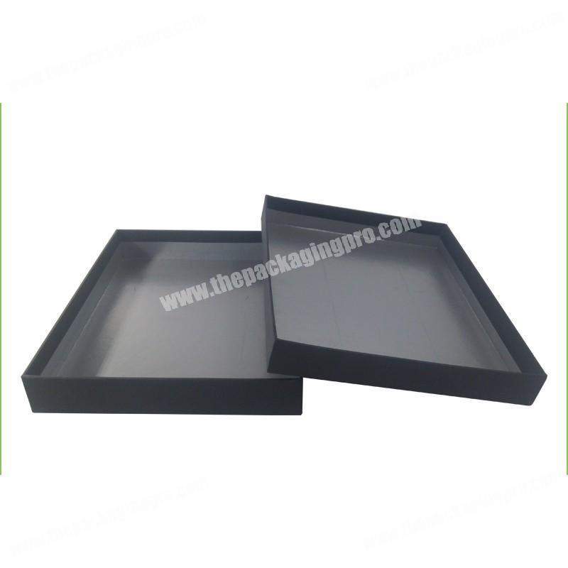 Custom luxury printing cardboard paper black square gift box