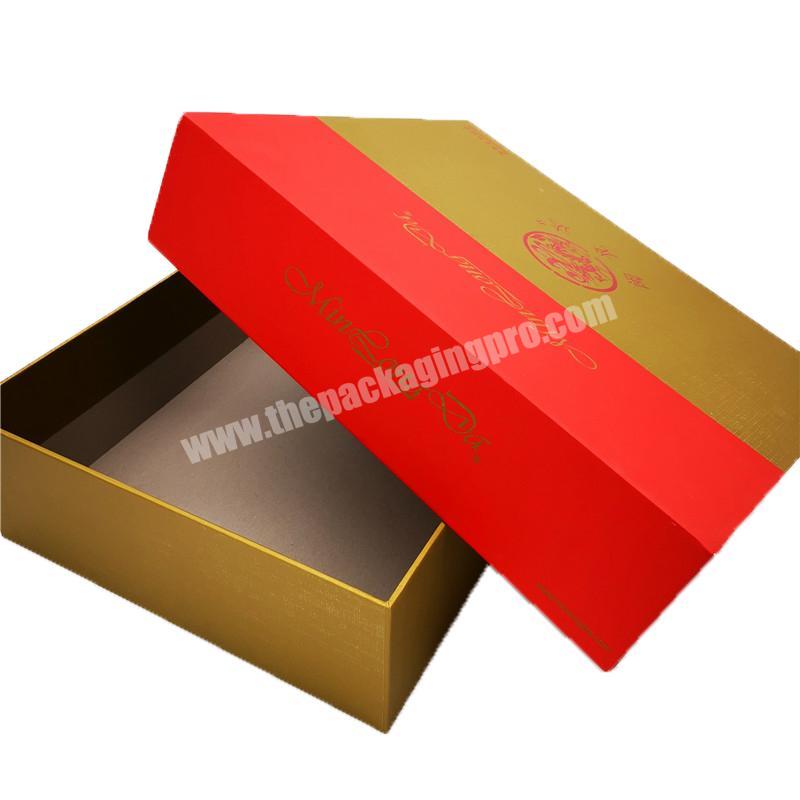 Custom luxury Red cardboard packaging foldable collapsible rigid paper folding board gift box