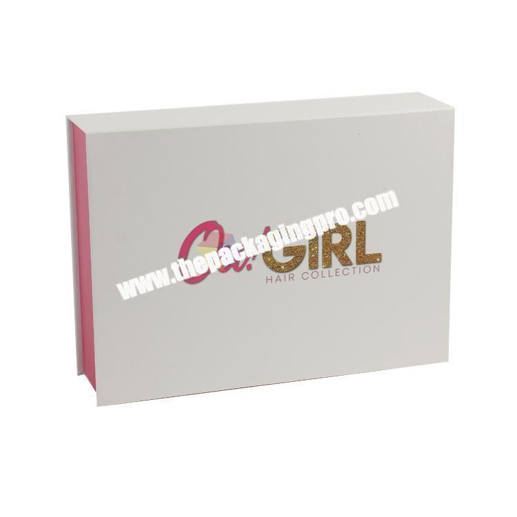 custom luxury retail logo Printed packaging boxes for hair bundles