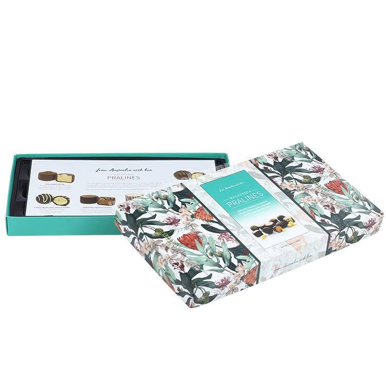 Custom Luxury Retail Paper Candy Packaging Truffle Packing Box Praline Chocolate Gift Packaging Box With CMYK Printing