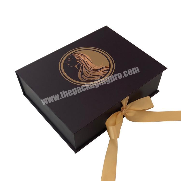 Custom Luxury Rigid Cardboard Book Shape Style Gift Paper Box With Ribbon Closure