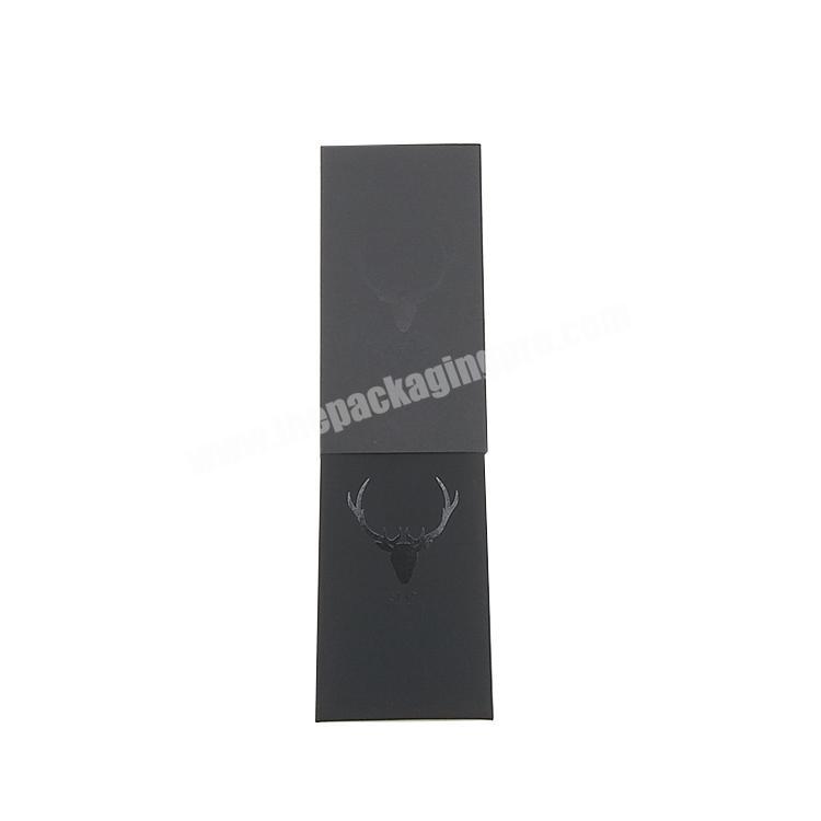 Custom luxury rigid cardboard box high-end black watch packaging paper boxes with sleeve