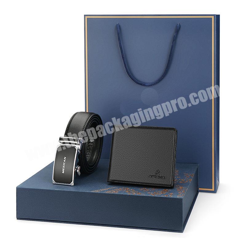 Custom Luxury rigid cardboard gold stamping gift box for wallet