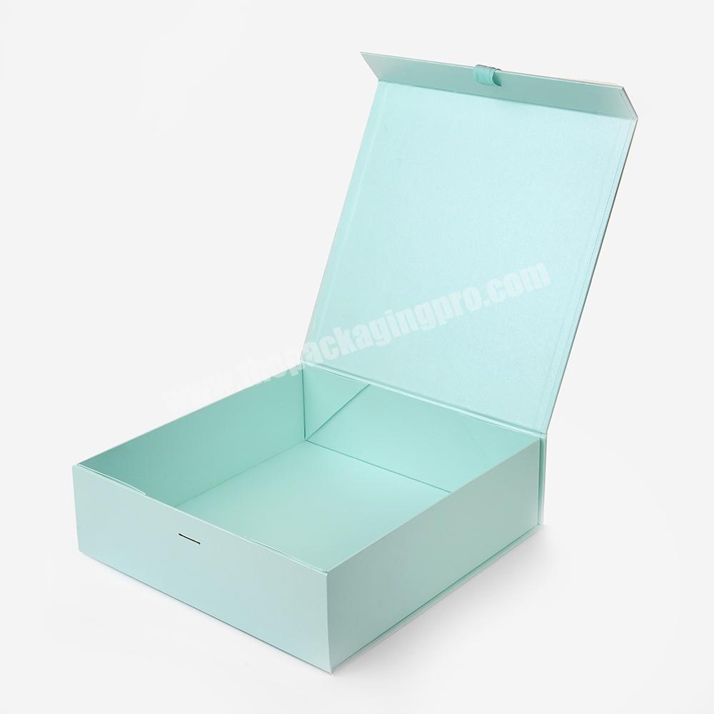 Custom Luxury Rigid Cardboard Packaging Magnetic Folding Special Paper Wedding Dress Gift Box With Ribbon