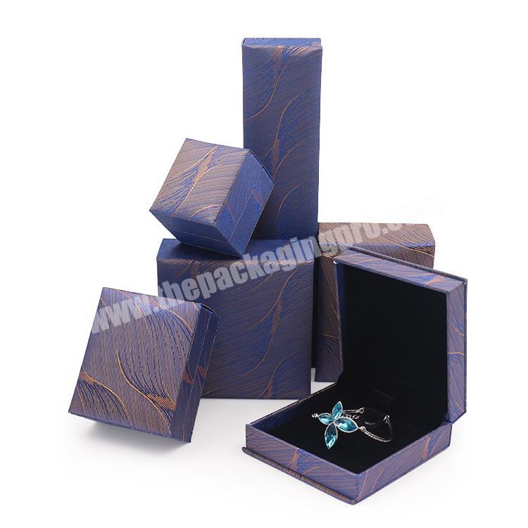 Custom luxury ring bracelet necklace jewelry gift packaging box wholesale premium decorative pattern jewelry box