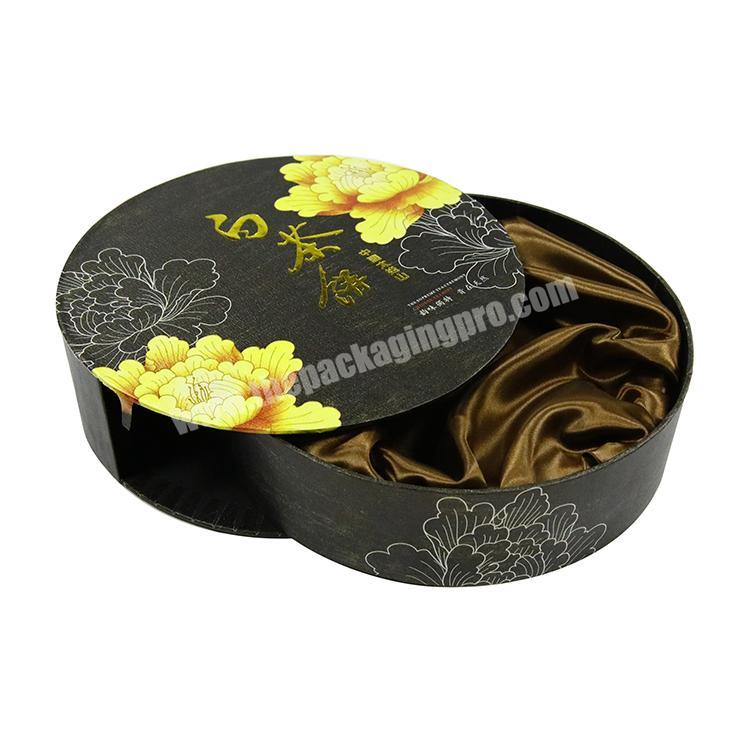 Custom luxury round cardboard tea bag gift packaging boxes with drawers