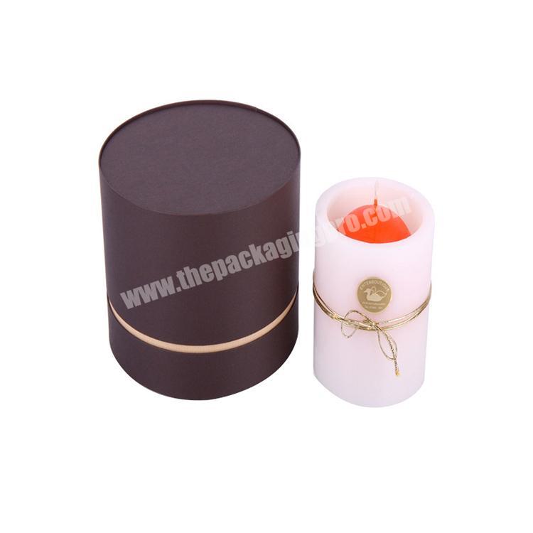 Custom luxury round paper cardboard 8oz candle boxes with logo