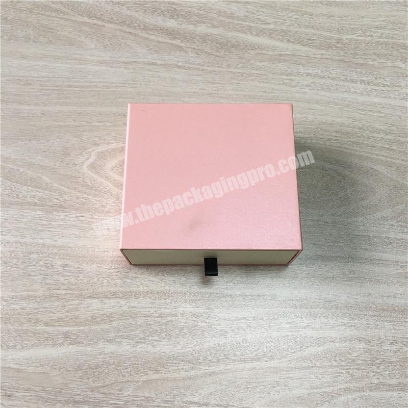 custom luxury small gift box with darwer with ribbon closure cardboard gift box