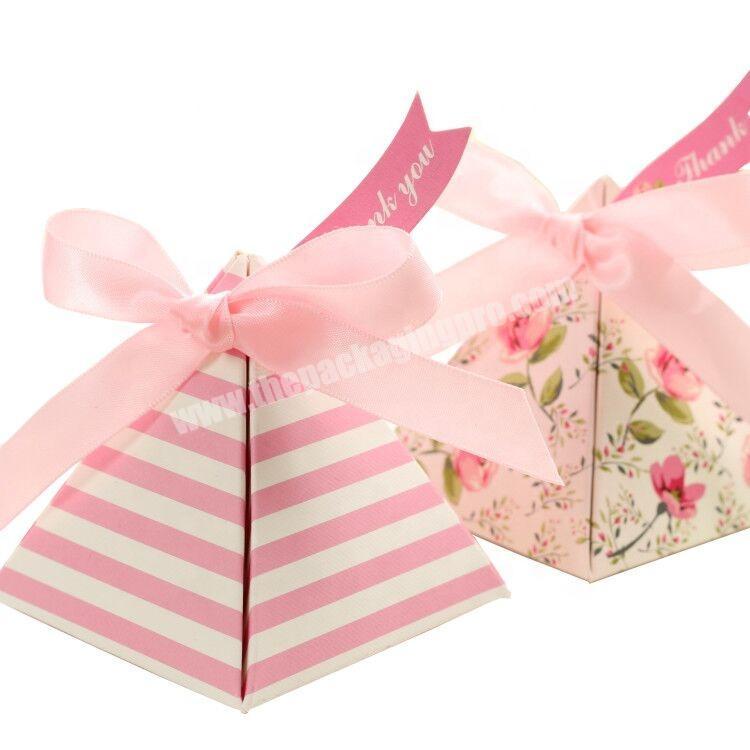 Custom Luxury Small Paper Packaging Wedding Favor Boxes Candy Baby Gift Box