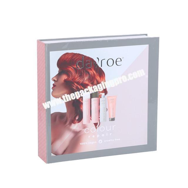 custom luxury special design shampoo box packaging set