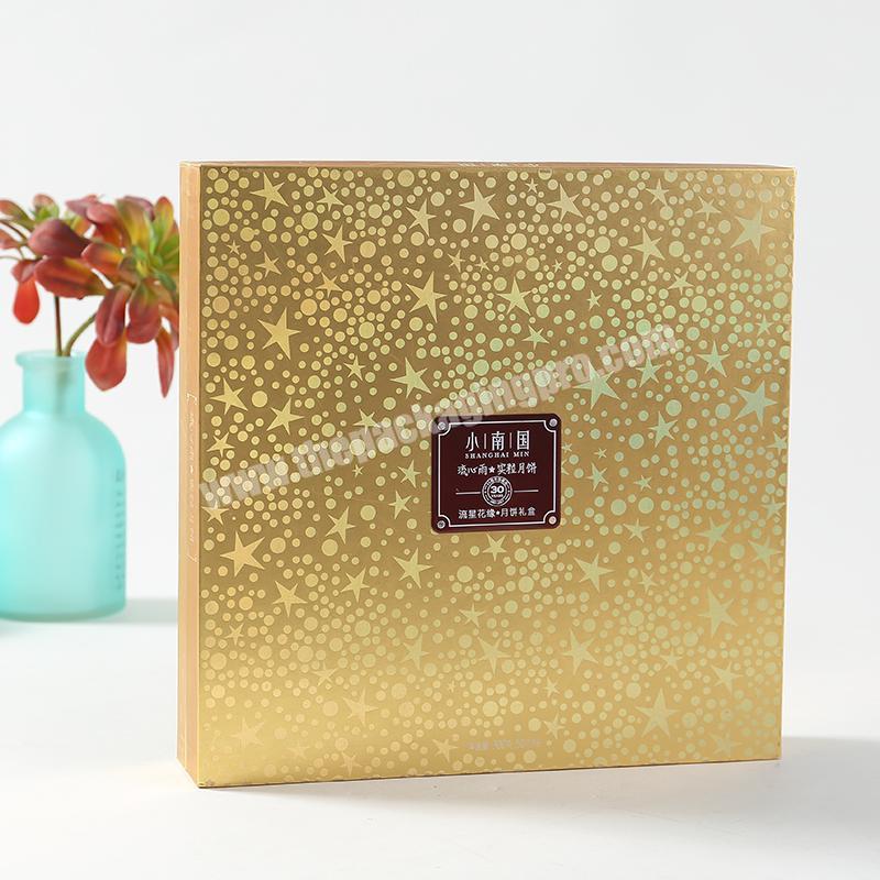 custom luxury UV printing glitter logo 1200gsm  cardboard packaging gift paper box with metal logo