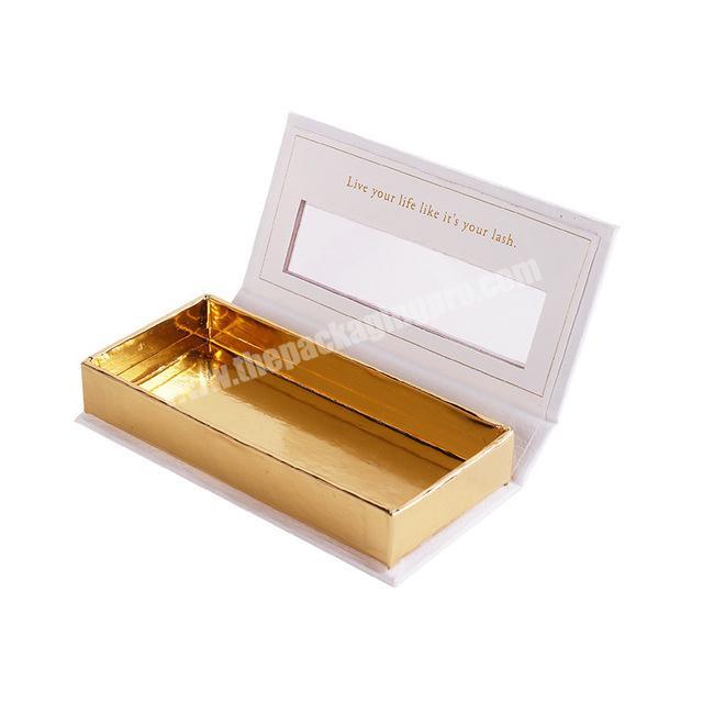 Custom Luxury White Cardboard Empty Cosmetic Beauty Eyelash Packaging Gift Box
