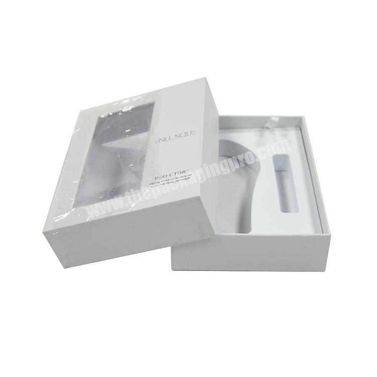 Custom luxury white cardboard EVA foam gift packaging boxes with logo
