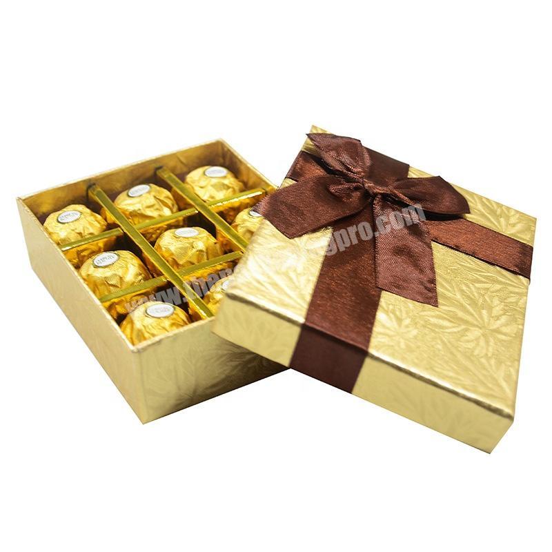 Custom Made 2 Piece Rigid Truffle Chocolate Gift Boxes Packaging