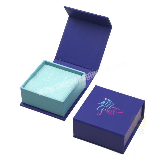 Custom Made Flip Top Luxury Velvet Jewellery Gift Box Logo