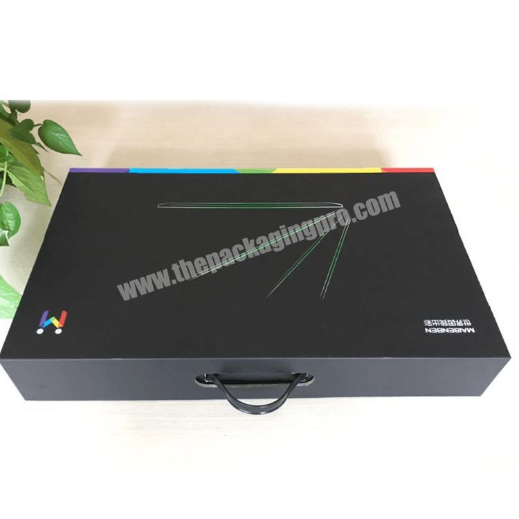 custom made high quality luxury cardboard large gift box with magnet closure lid fancy gift box with handle