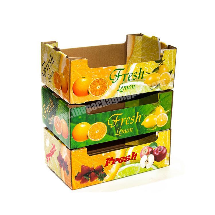 Custom Made Logo Service Corrugated Carton Boxes For Fruits Packaging