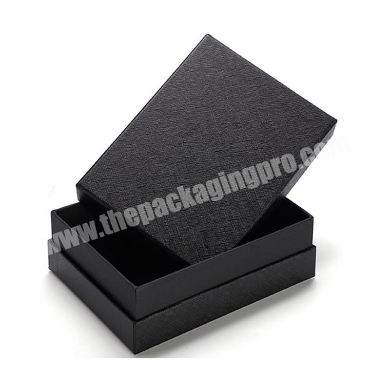 Custom Made Luxury with Logo UV and Matte lamination Finish Ribbon Design Black Paper Box