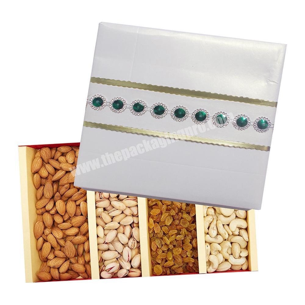 Custom made paper board big dry fruit gift box with paper insert