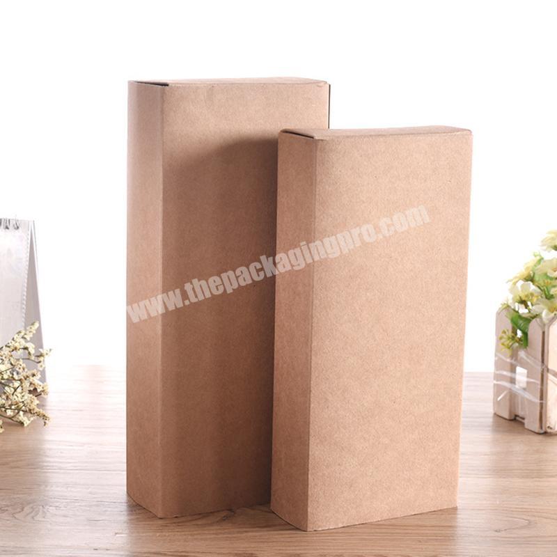 Custom Made Printed Brown Kraft Paper Craft Box For Clothes Delivery