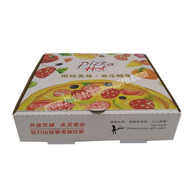 Custom Made Reusable Flip Top Box Corrugated Pizza Paper Packaging Boxes Cartons