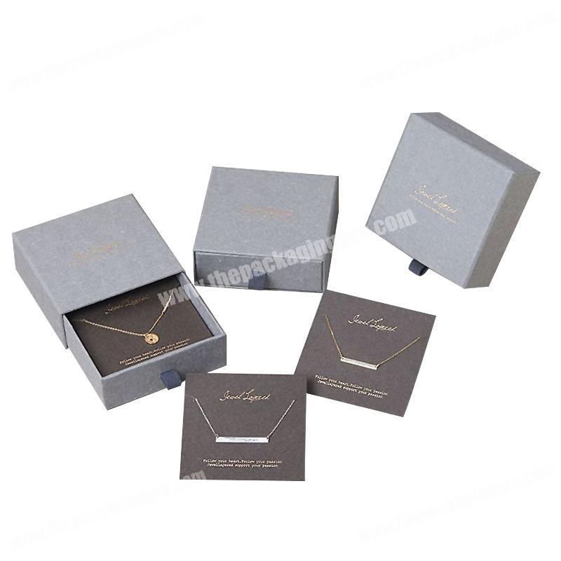 Custom made sliver foil logo fancy jewelry packaging box
