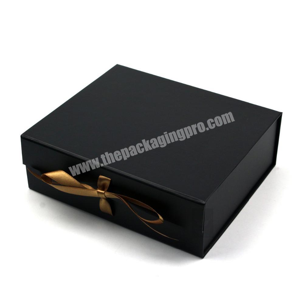 Custom magnet folding paper flat pack box luxury magnetic gift box with magnet closure