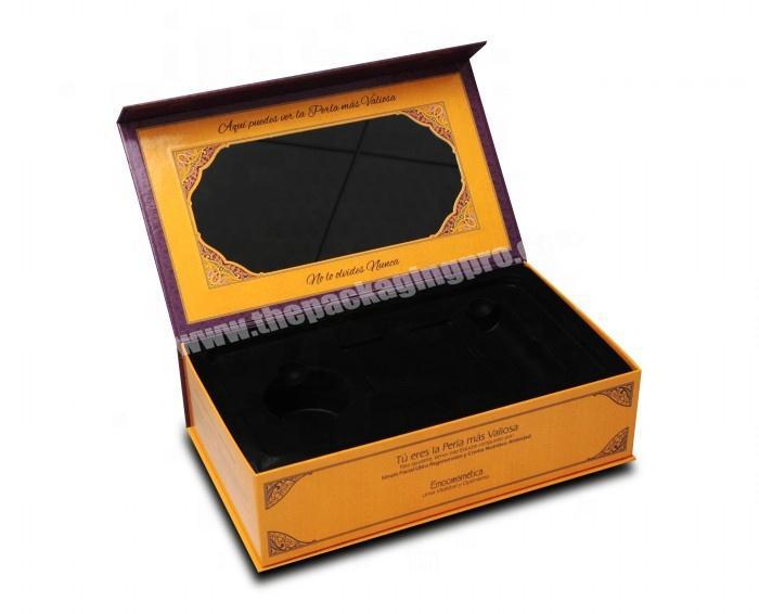 Custom magnetic book shape box gift packaging box with EVA tray