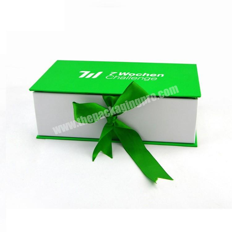 custom magnetic cardboard gift box with ribbon cheap wholesale
