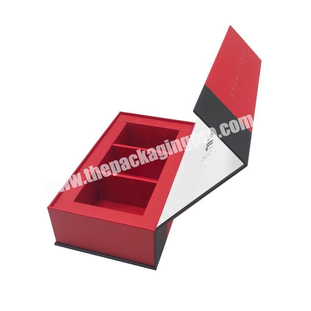 Custom magnetic closure gift box luxury tea accessories box flat packed packaging boxes