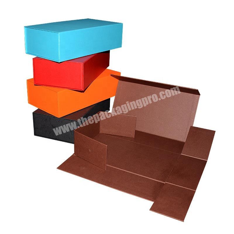 Custom magnetic rigid foldable paper storage packaging gift box