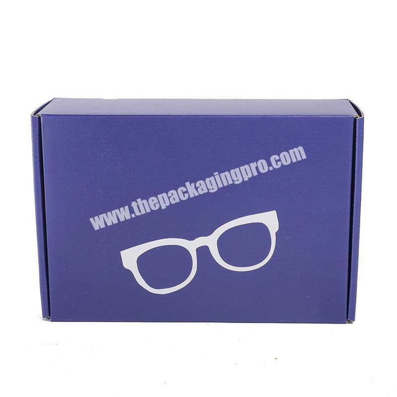 Custom Mailing Postage Shipping Wholesale Mailer Cardboard Carton Corrugated Box Blue with white printing