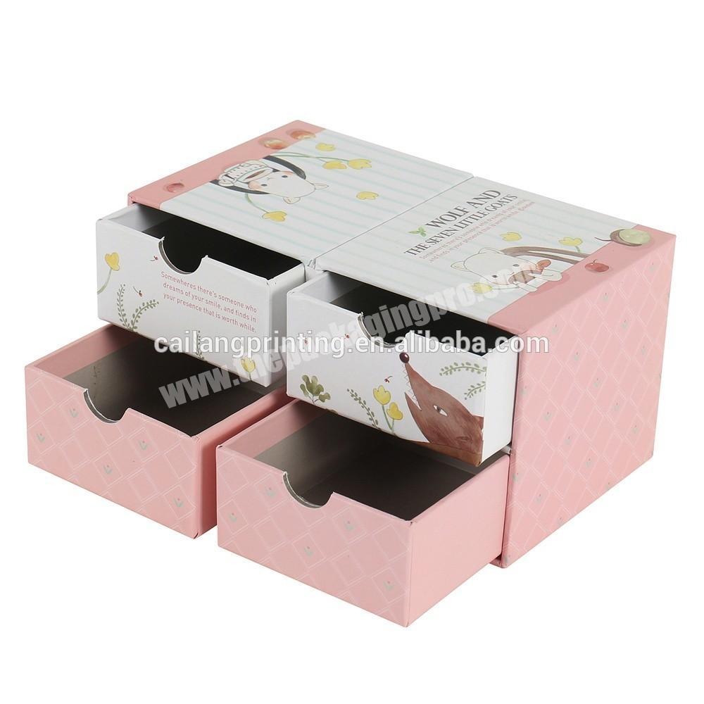 Custom Matt Black Small Sliding Slide Paper Drawer Box Packaging Cardboard Drawer Gift Paper Box with Puller Open