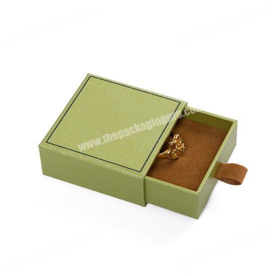 Custom matte black cardboard jewelry packaging drawer gift box