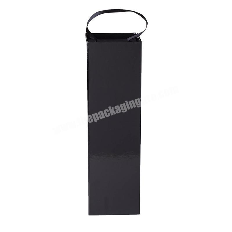 Custom Matte Black Luxury Foldable Hard Paper Closure Gift Box