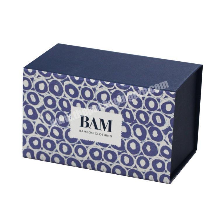 Custom Matte Black Luxury Foldable Hard Paper Magnetic Closure Gift Box