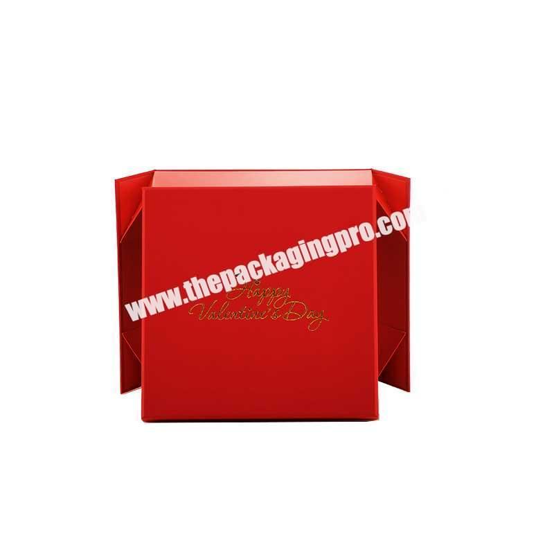 Custom medium Valentine present packaging red lift lid gift packing boxes