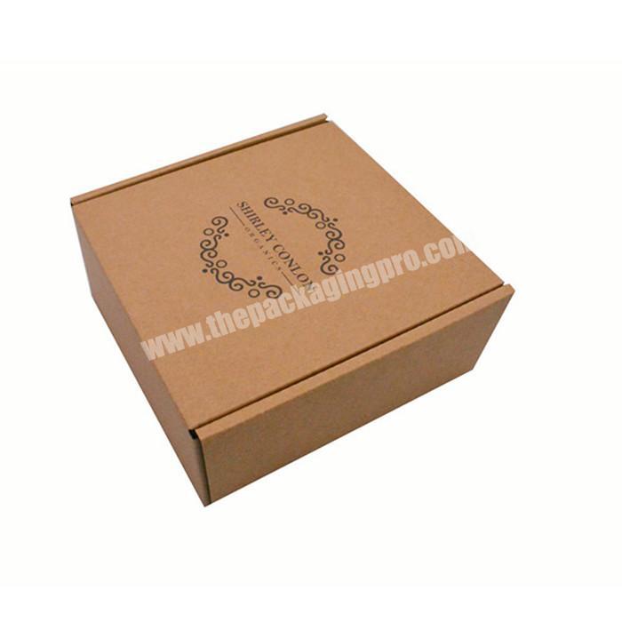 Custom monthly subscription mailer brown kraft paper box packaging for hair extensionskincare products