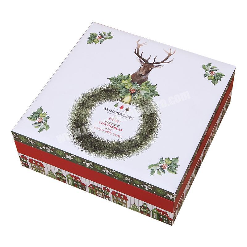 Custom OEM Flip Cover Clamshell Cardboard Christmas Ornaments Gift Packing Box
