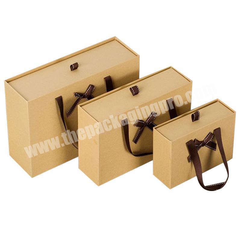 Custom Pack Plain black White logo Rigid gift box with pull out drawer
