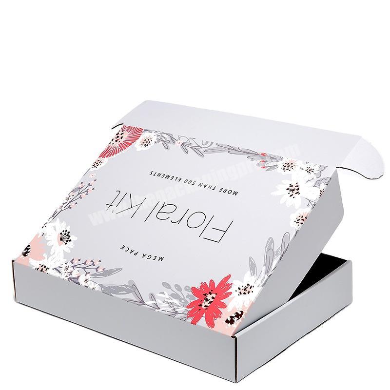 Custom packaging carton with logo full color printing corrugated letter box printing folding beauty gift box