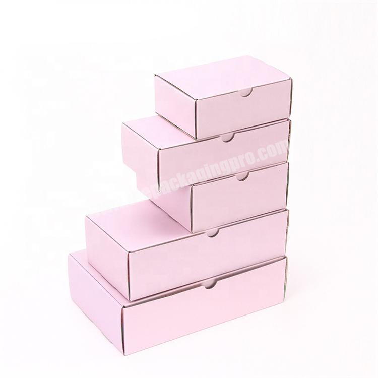 Custom packaging corrugated box pink