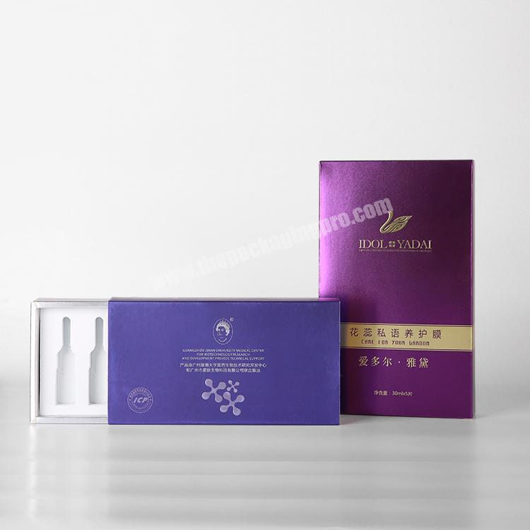 Custom packaging essential oil skin care gift box with eva insert