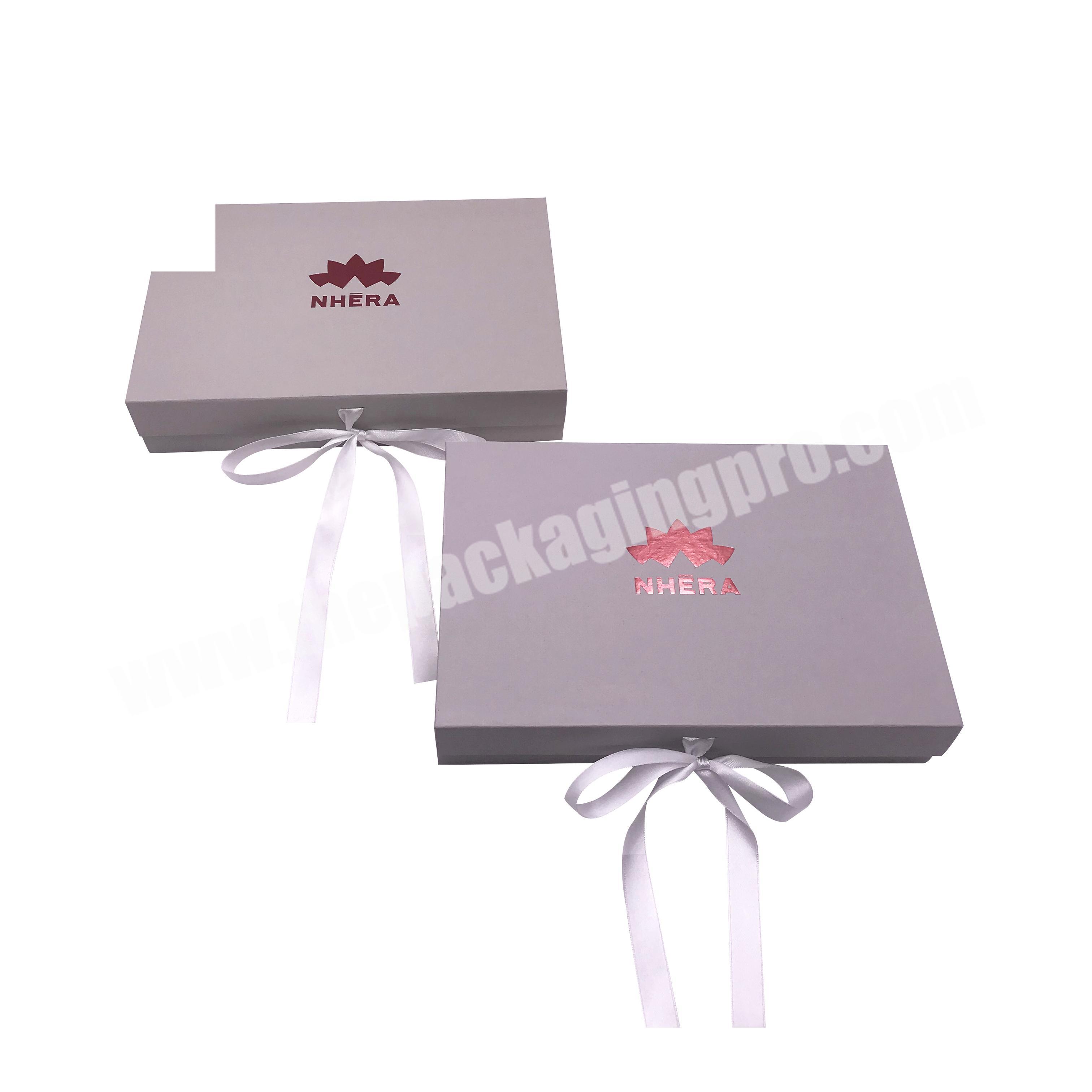 custom packaging magnetic gift box ribbon for hair cardboard box clothing gift box