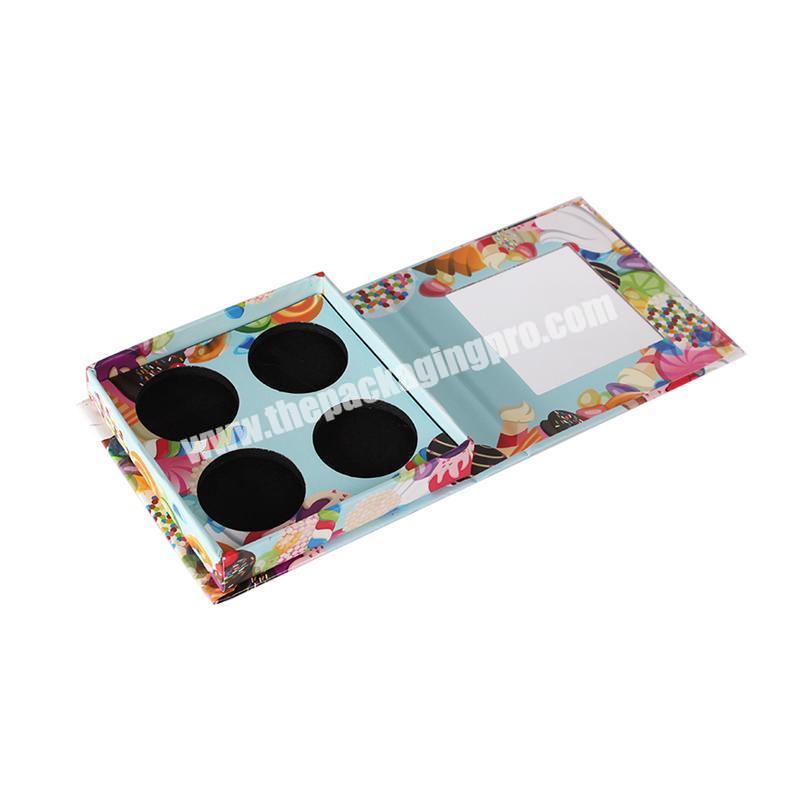 custom paper box for gift cosmetic eye shadow packaging cosmetic box