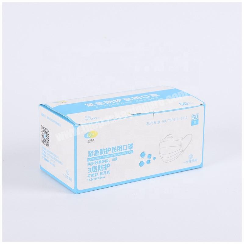 Custom Paper Boxes Packing for Medical Disposable Surgical Facemask