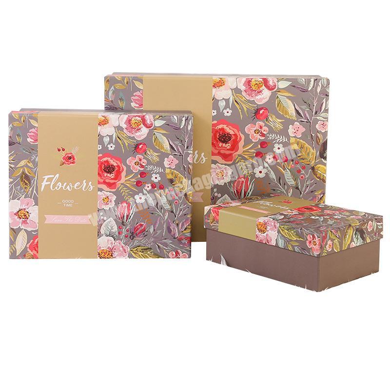 Custom paper brand clothing packaging cardboard folding magnetic gift box ribbon