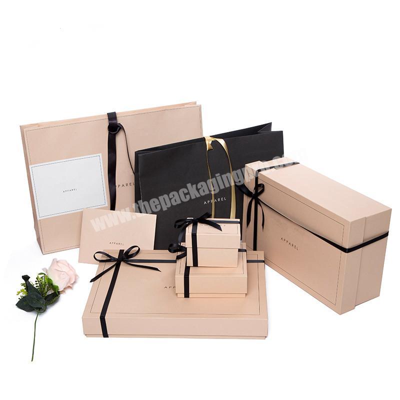 Custom Paper gift packaging Box with ribbon Wholesale