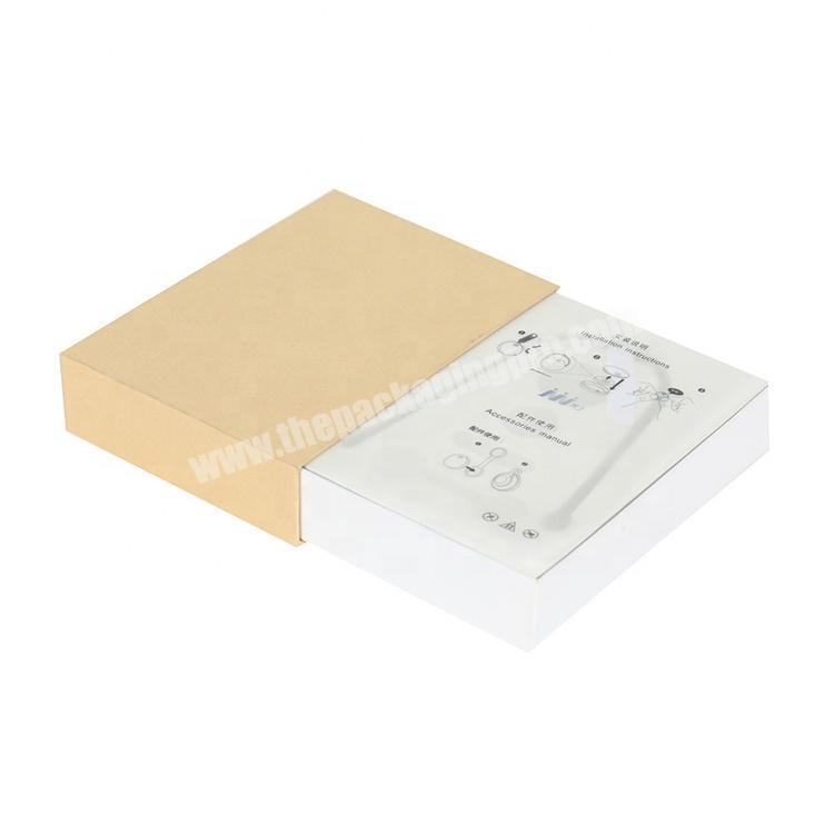 Custom paperboard earphone sleeve box drawer packaging